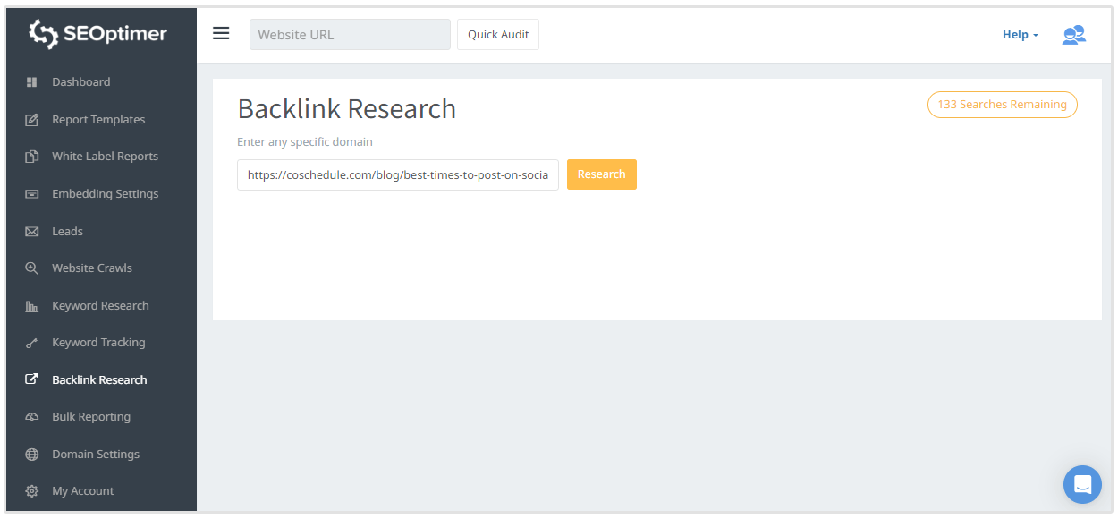 ricerca di backlink coschedule